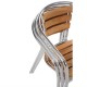 Bolero aluminium en essenhouten stoelen met armleuning
