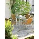 Bolero aluminium en rotan stoel naturel