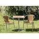 Bolero aluminium en rotan stoel naturel