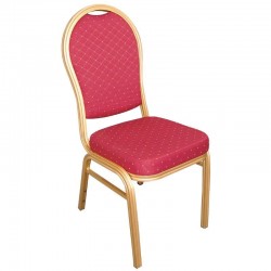 Bolero banketstoel met ovale rug rood (4 stuks)