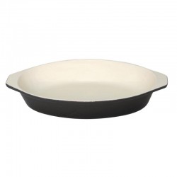 Vogue ovale gratineerschaal zwart 0,65ltr