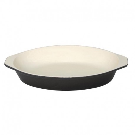 Vogue ovale gratineerschaal zwart 0,65ltr