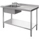 Vogue RVS spoeltafel 1 spoelbak links 100x60cm