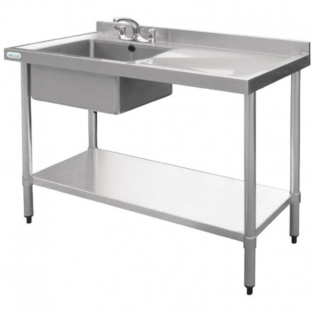 Vogue RVS spoeltafel 1 spoelbak links 100x60cm