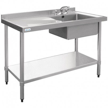 Vogue RVS spoeltafel 1 spoelbak rechts 100x60cm