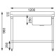 Vogue RVS spoeltafel 1 spoelbak rechts 120x60cm