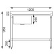 Vogue RVS spoeltafel 1 spoelbak links 120x60cm