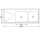 Vogue RVS spoeltafel 2 spoelbakken rechts 150x60cm