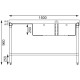 Vogue RVS spoeltafel 2 spoelbakken rechts 150x60cm