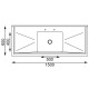 Vogue RVS spoeltafel 1 spoelbak midden 150x60cm