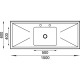 Vogue RVS spoeltafel 1 spoelbak midden 150x60cm