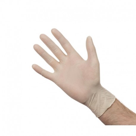 Latex handschoenen wit poedervrij S