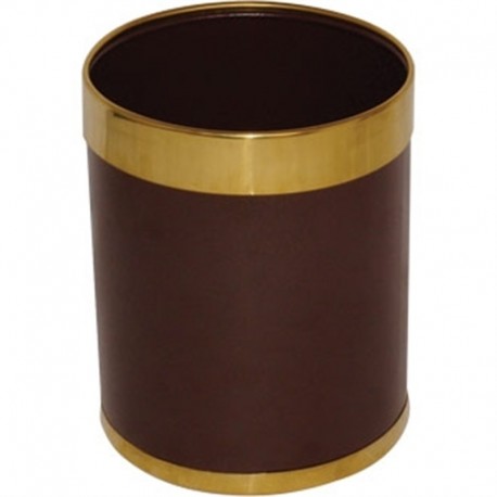 Bolero prullenbak bruin met gouden rand 10,2ltr