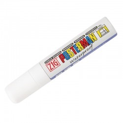 Securit Zig Posterman weerbestendige krijtstift wit 15mm