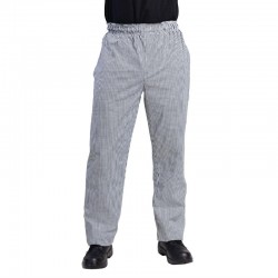 Whites Vegas unisex koksbroek zwart-wit geruit L