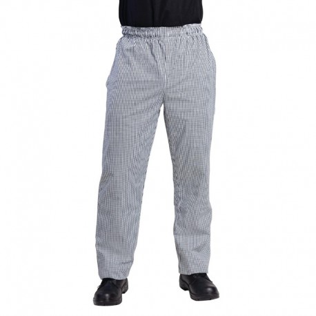 Whites Vegas unisex koksbroek zwart-wit geruit M