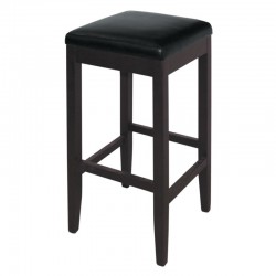 Bolero hoge kunstlederen barkruk zwart (2 stuks)