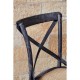 Bolero houten stoel met gekruiste rugleuning black wash 2 stuks