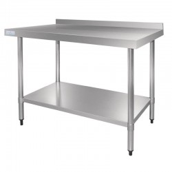 Vogue RVS werktafel met achteropstand 90x60x70cm