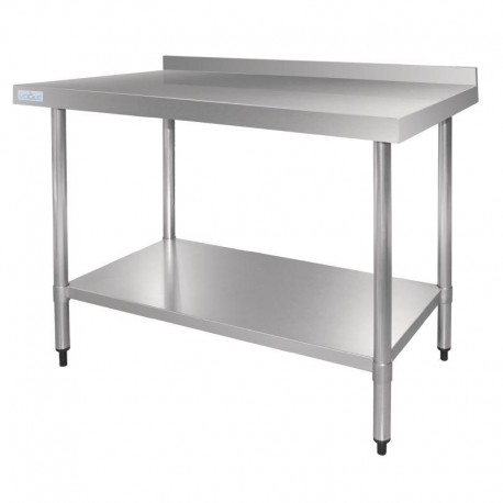 Vogue RVS werktafel met achteropstand 90x60x70cm