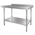 Vogue RVS werktafel met achteropstand 90x60x70cm
