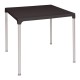 Bolero vierkante zwarte tafel met aluminium poten 75cm