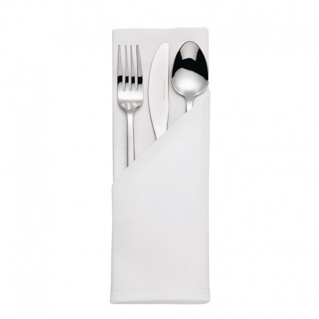 Mitre Satin Band servet wit 55 x 55cm