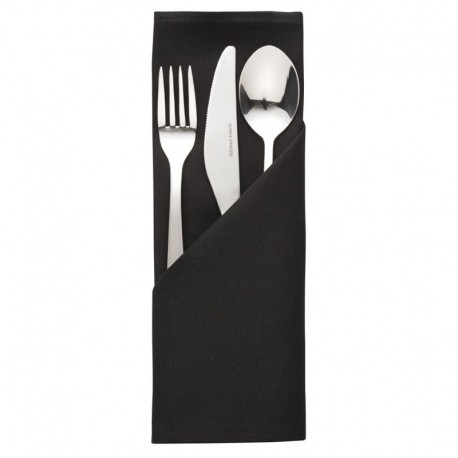 Mitre Essentials Ocassions servet zwart 51 x 51cm