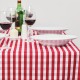 Mitre Comfort Gingham tafelkleed rood-wit 132 x 132cm