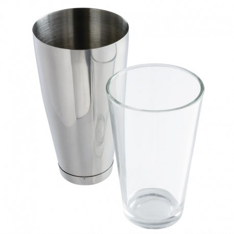 Boston cocktailshaker en glas