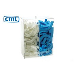 wandhouder acryl, tbv clip caps incl. deksel, tussenschot 380x310x290mm