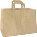 Duni papieren draagtas 35 x 17 x 24,5 cm bruin (200 stuks)
