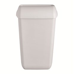 SAPO Afvalbak mat wit met open inworpklep 23 ltr
