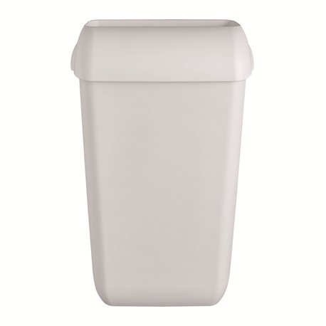 SAPO Afvalbak mat wit met open inworpklep 23 ltr