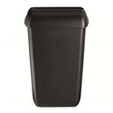 SAPO Afvalbak mat zwart met open inworpklep, 43 ltr