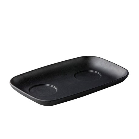 Zen garnituur bord 2 uitsparingen zwart (6 stuks)