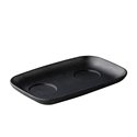 Garnituur bord met 2 uitsparingen zwart 28 x 18 (per 6 stuks)