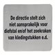 Tekstplaatje De Directie...