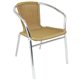 Set zwarte pootbeschermers a 4 stuks (dopjes) Bolero aluminium en rotan stoel