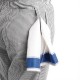 Whites Easyfit Teflon unisex koksbroek met kleine ruit zwart-wit XXL
