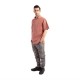 Chef Works Urban Springfield unisex koksbuis met rits korte mouw roodbruin XL