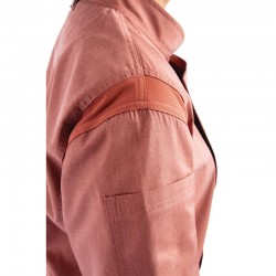 Chef Works Urban Springfield unisex koksbuis met rits korte mouw roodbruin XS