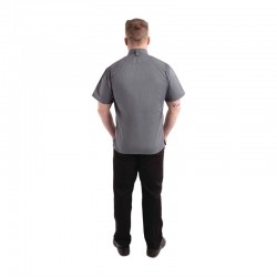 Chef Works Urban Springfield unisex koksbuis met rits korte mouw inktblauw L