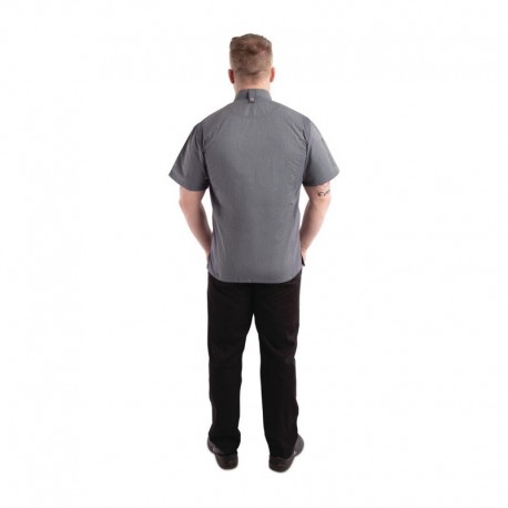 Chef Works Urban Springfield unisex koksbuis met rits korte mouw inktblauw L