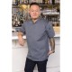 Chef Works Urban Springfield unisex koksbuis met rits korte mouw inktblauw L