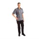 Chef Works Urban Springfield unisex koksbuis met rits korte mouw inktblauw XL