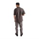 Chef Works Urban Delancey denim koksbuis korte mouw grijs L