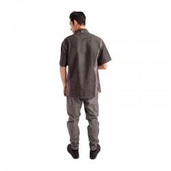 Chef Works Urban Delancey denim koksbuis korte mouw grijs L