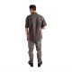 Chef Works Urban Delancey denim koksbuis korte mouw grijs M