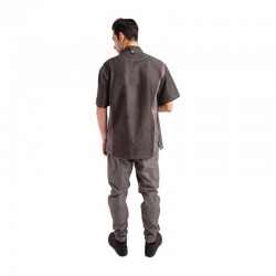 Chef Works Urban Delancey denim koksbuis korte mouw grijs M